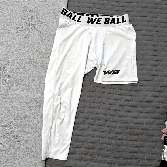 WE BALL SPORTS- ISO LEG WBTECH™ TIGHTS-LONG LEG RIGHT-SINGLE LEG (WHITE) - Picture 2 of 2